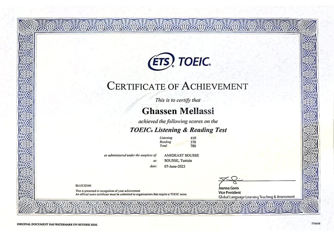 TOEIC Certification