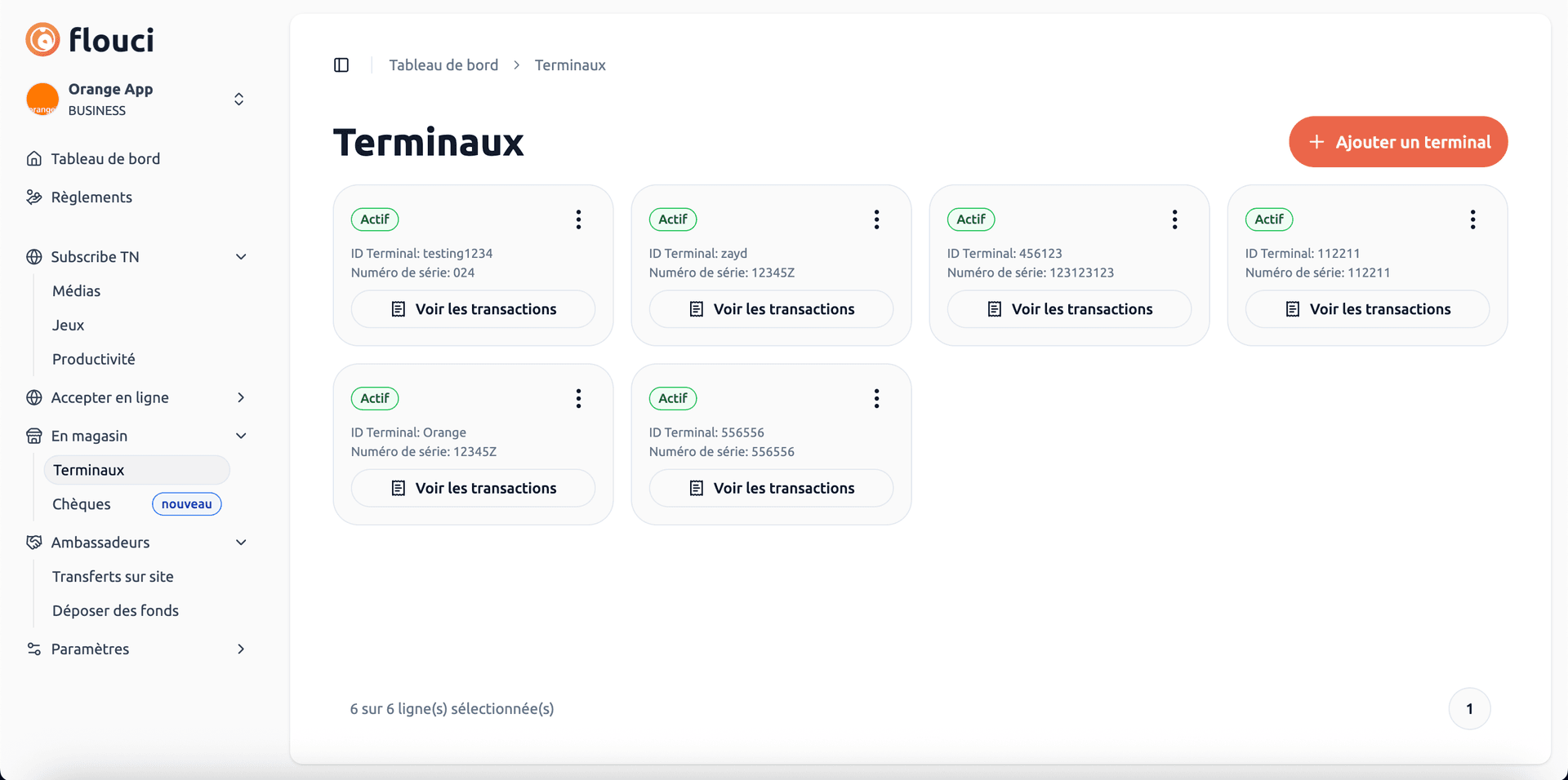 Terminal Management Feature