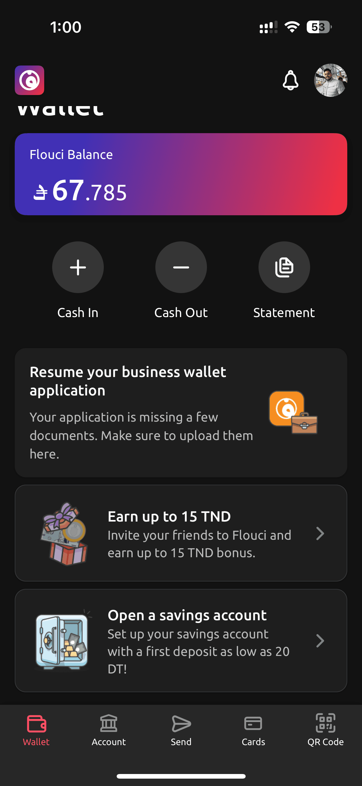Dashboard & Balance