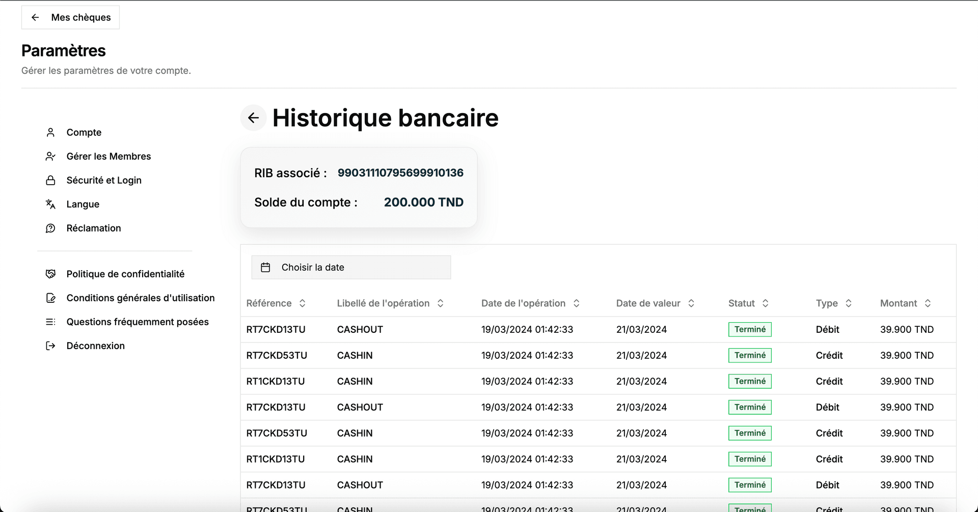 Bank History and Client Balance