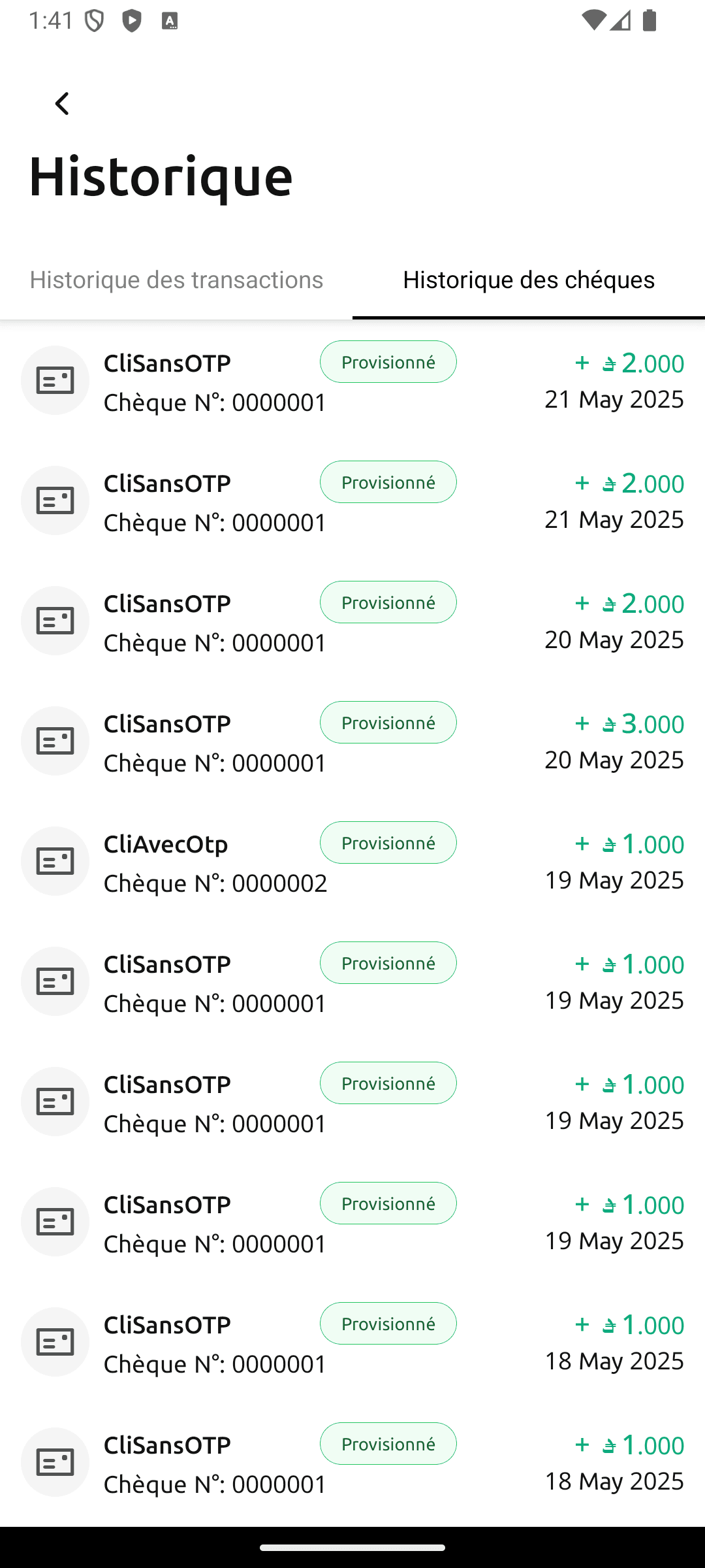 Transaction History by Category